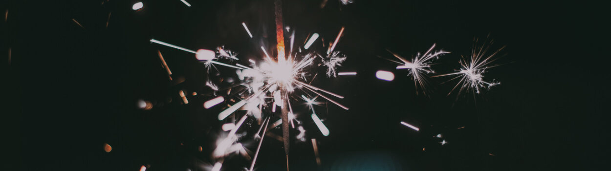 sparkler in the darkness